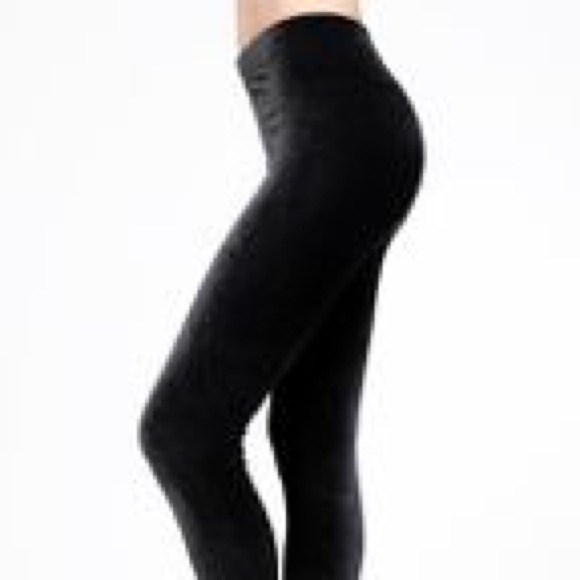 Velour leggings-charcoal - Picture 3 of 4